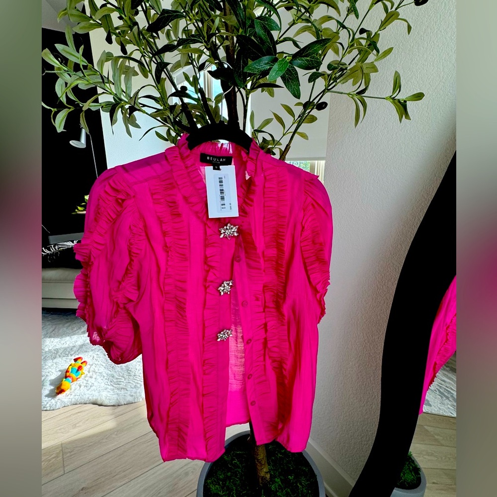 Crystal Embellished Pink Top